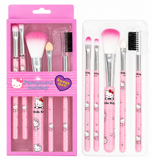 Hello Kitty Inspired 5-Piece Makeup Brush Set