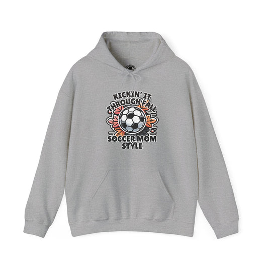 Kicking It Through Fall Soccer Mom Style Hoodie